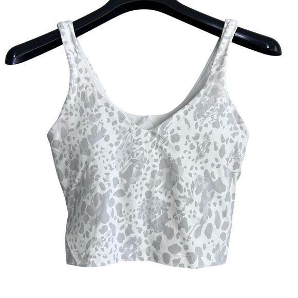 Lululemon Align Tank Top Womens 6 White Cropped V Neck Tank Top Light Support - Picture 1 of 6